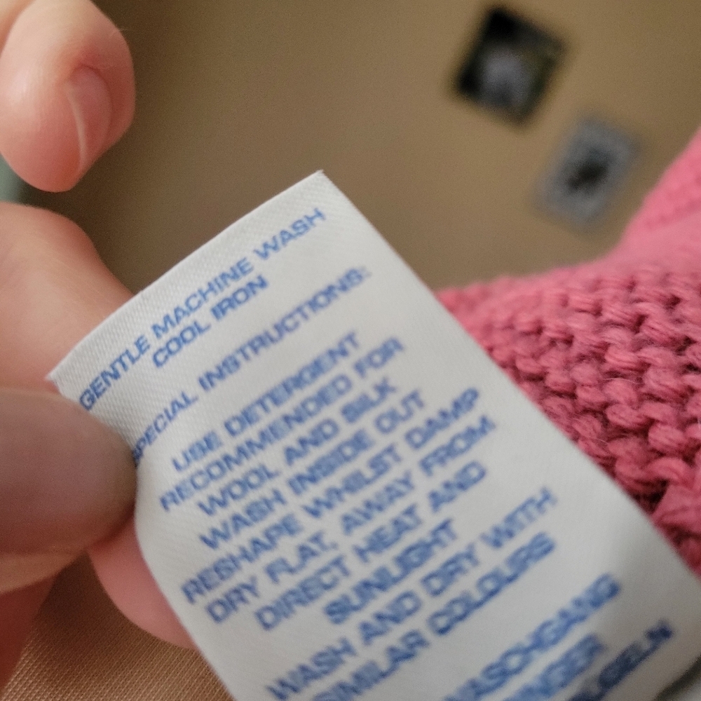 Women's Boden Salmon Pink Waffle Knit Crewneck Sweater Size 6 - Picture 10 of 10